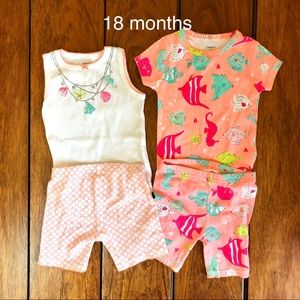 Baby Girls Summer Pajamas 18 months